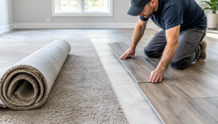 How to Replace Old Carpet With Vinyl Flooring